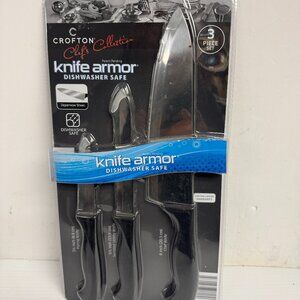 Crofton Chef's Collection Knife Armor 3 piece set new kitchen cooking - K1196